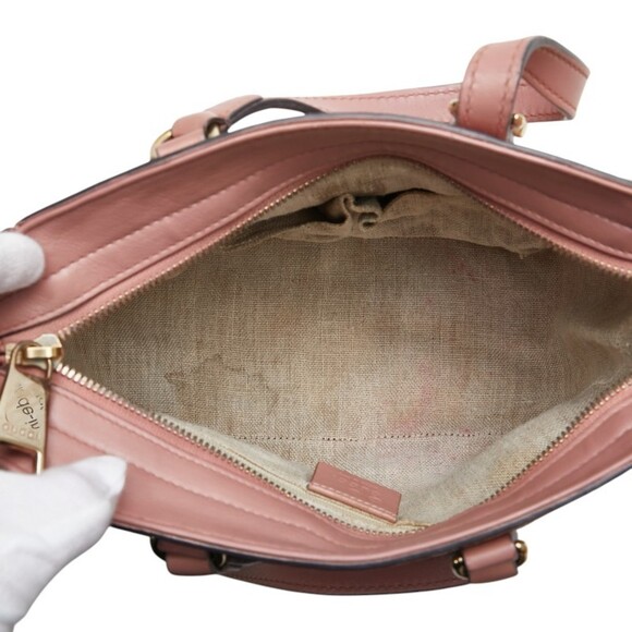 GUCCI Pink Leather Shoulder Bag - Picture 7 of 10